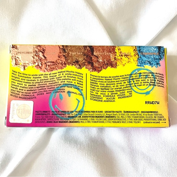 Urban Decay Smiley Naked Mini Eyeshadow Palette Mucho Happy, New in Box! - Picture 2 of 7
